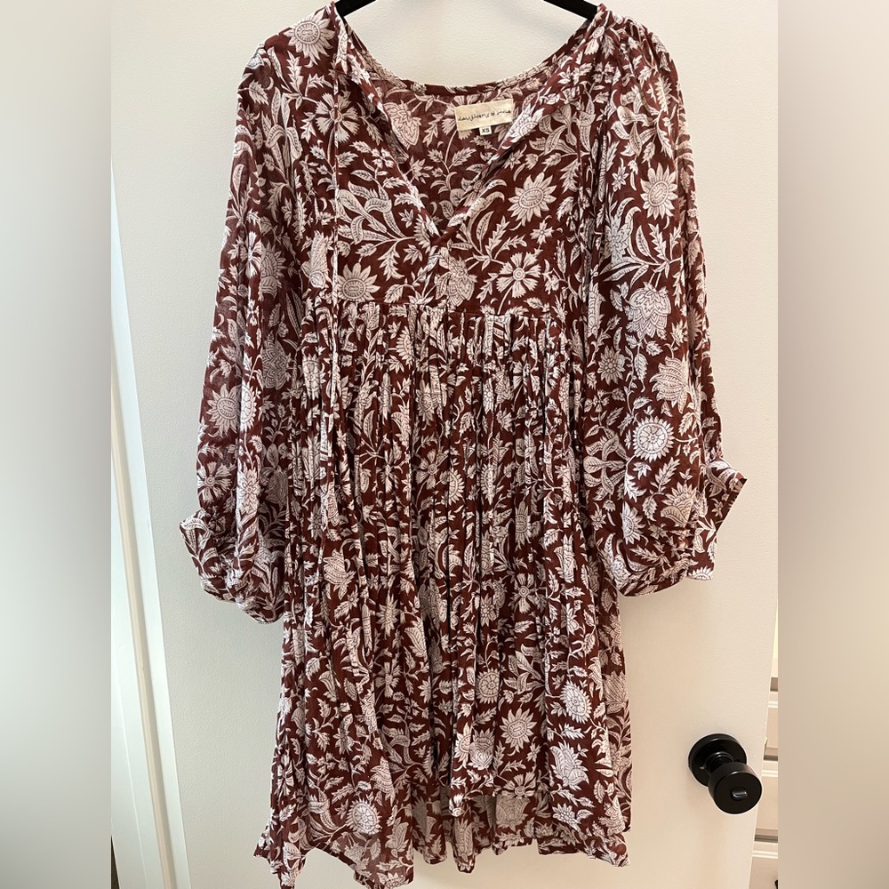 Daughters of India Mini Dress - Marsala